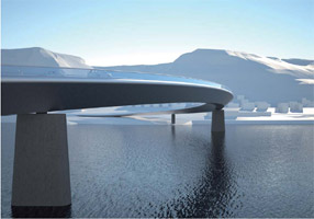 Rheinbrücke im oberen Mittelrheintal
